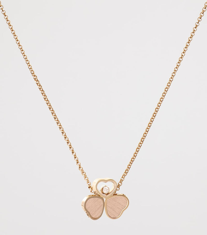 Chopard Happy Hearts rose gold diamond necklace, UK version