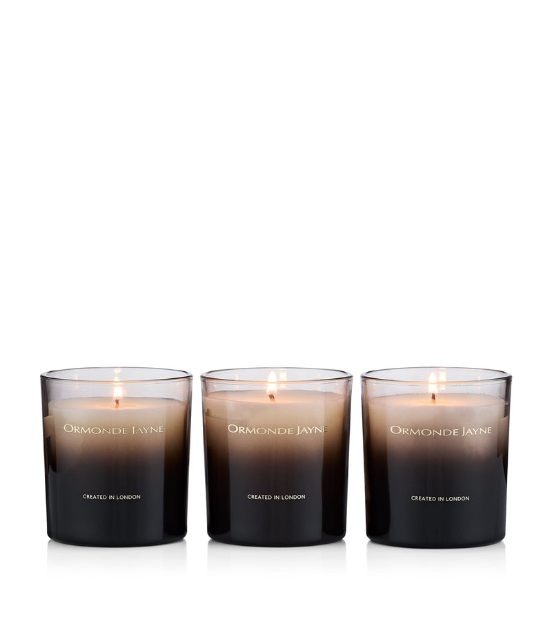 Ormonde Jayne floral candle gift set 3 x 170g, imported from the UK