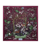 Aspinal of London Woodland silk scarf 90cm - British product