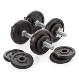 Superdrug York Fitness 20kg Cast Iron Dumbbell Set (Metal Collars)- Buy online at McGrocer