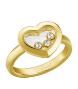 Harrods Chopard Happy Diamonds Icons 18kt Yellow Gold and Diamond Ring- Buy online at McGrocer