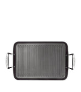 Harrods Le Creuset Toughened Non-Stick Ribbed Rectangular Grill Pan 35cm- Buy online at McGrocer