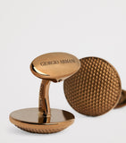 Giorgio Armani bronze-finish sterling silver cufflinks - British product