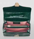 Aspinal of London Mayfair velvet top-handle bag midi (British brand)