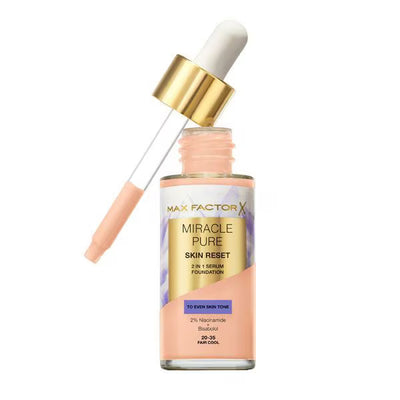 Superdrug Max Factor Miracle Pure Skin Reset Serum Foundation Fair Cool 30ml- Buy online at McGrocer