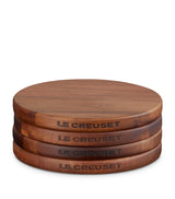 Harrods Le Creuset Acacia Wood Magnetic Trivet Set of 4- Buy online at McGrocer