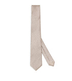 Emporio Armani silk tie geometric jacquard pattern 8cm (British brand)
