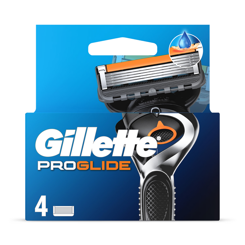 Gillette ProGlide razor refills 4 blades, imported from the UK