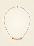 Cartier Clash necklace in 18ct rose gold with pink chalcedony (British brand)