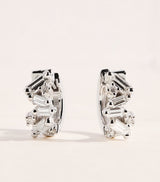 Harrods Suzanne Kalan White Gold and Diamond Frenzy Huggie Earrings 12mm- Buy online at McGrocer