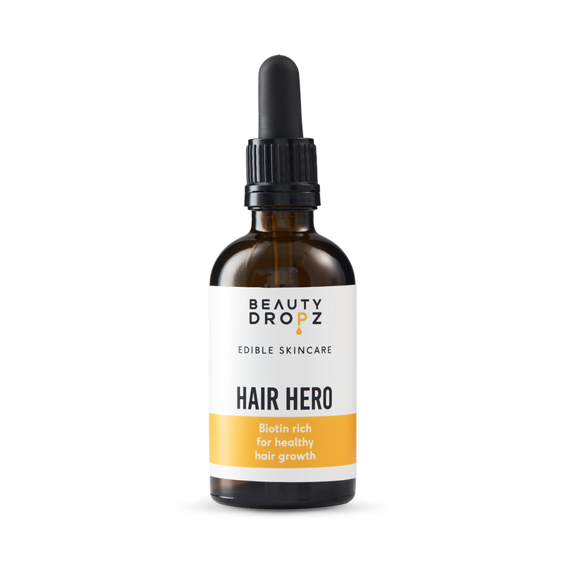 Beauty Dropz edible hair drops grape flavour 60ml (British brand)