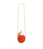 Bonpoint orange raffia cross-body bag, UK version