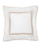 Pratesi Treccia Splendore square pillowcase 65cm, imported from the UK