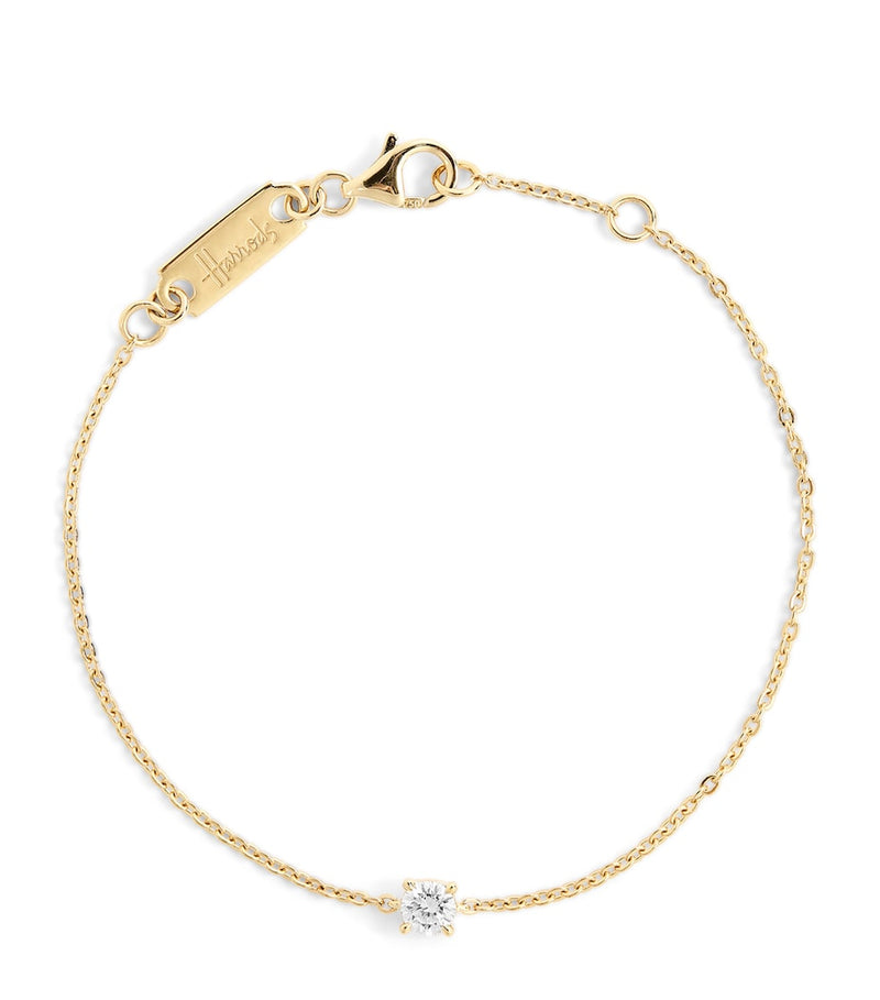 Harrods yellow gold diamond bracelet 0.25ct - British product