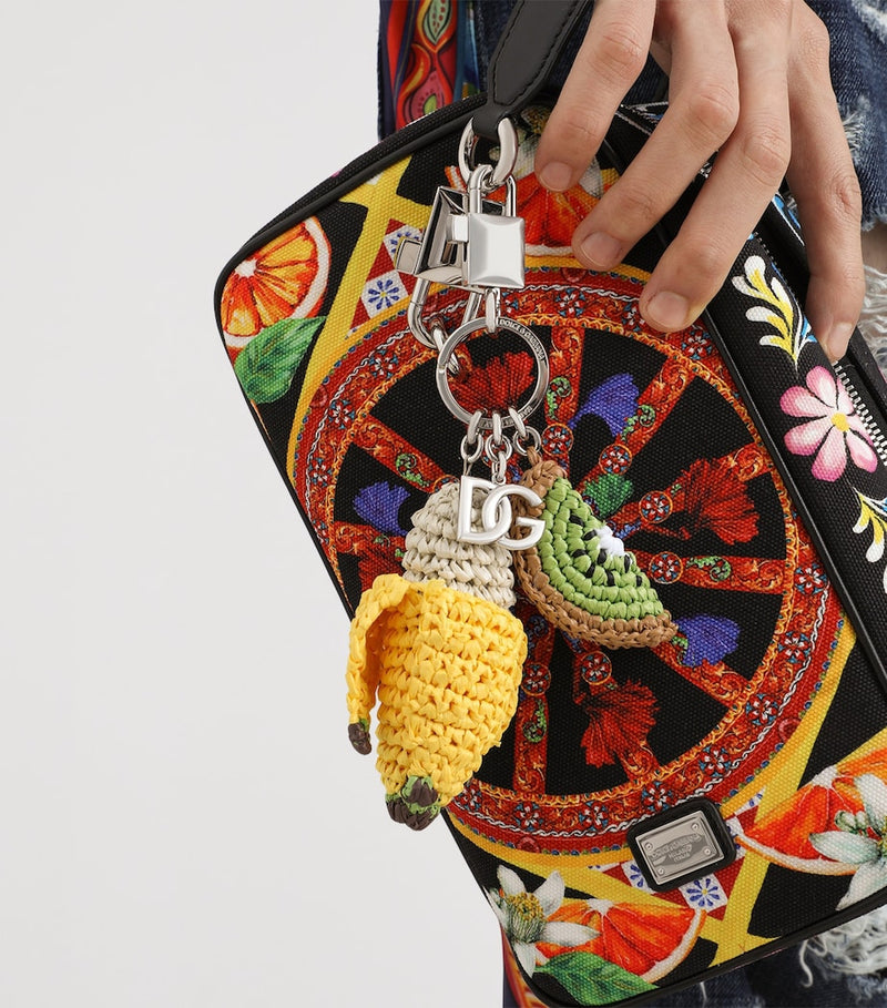 Dolce&Gabbana embellished fruit keyring silver-tone, UK version