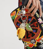 Dolce&Gabbana embellished fruit keyring silver-tone, UK version