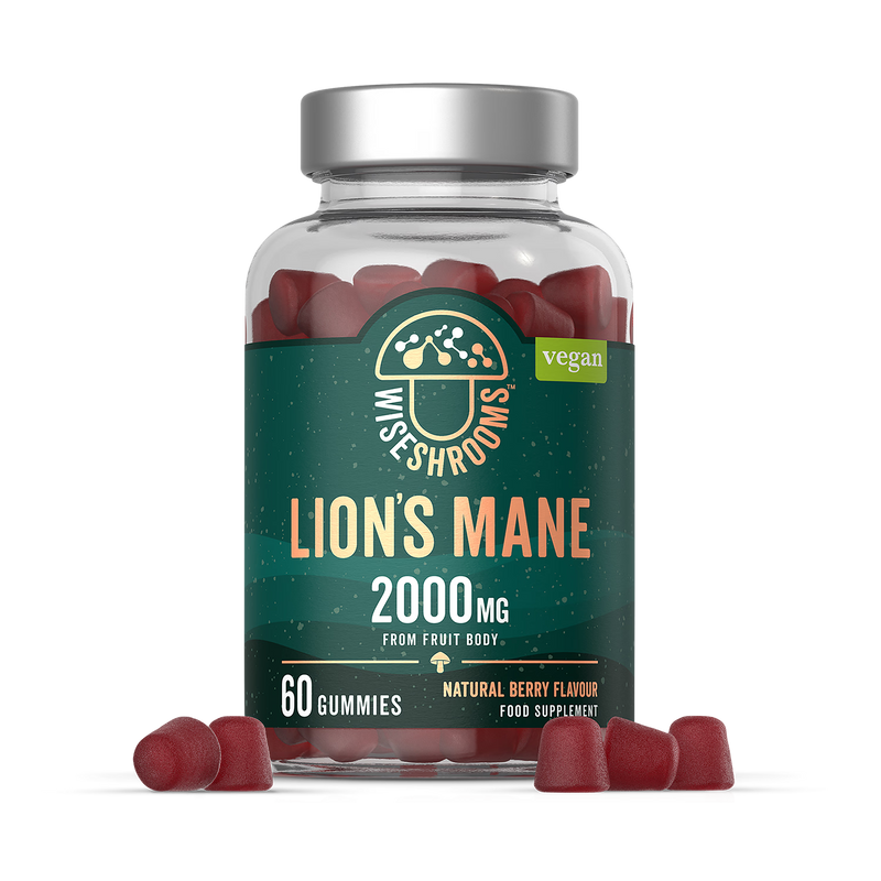 Wiseshrooms Lions Mane 2000mg vegan gummies - British product