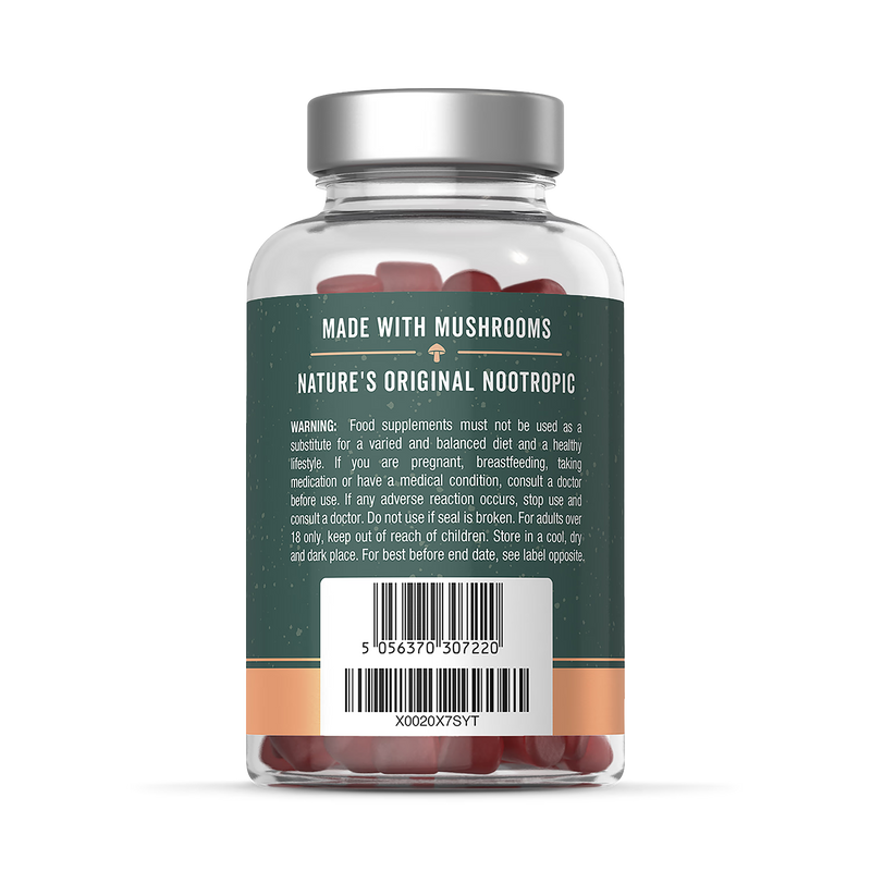 Wiseshrooms Lions Mane 2000mg vegan gummies - British product