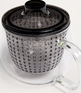 Harrods Transparent Glass Tea Pot with Contrasting Strainer 350ml- Buy online at McGrocer