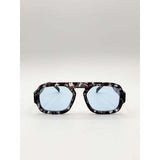 Superdrug SVNX Tortoise Retro Navigator Sunglasses In Grey Blue- Buy online at McGrocer
