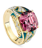 Boodles Prague ring with purple garnet and diamonds (British brand)