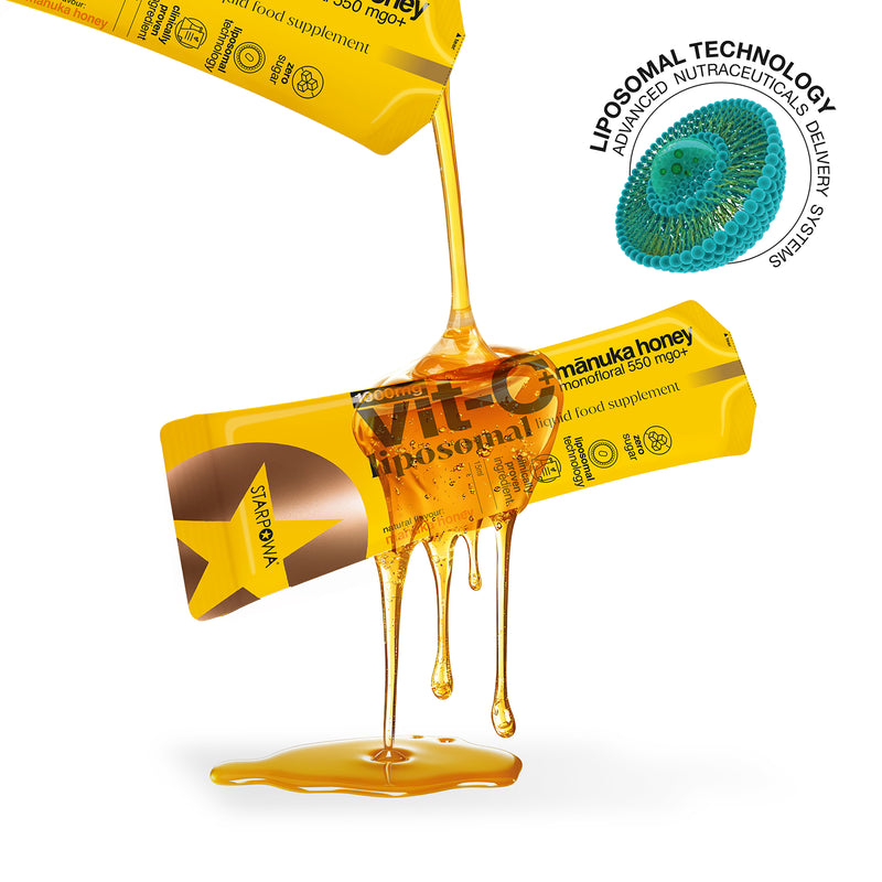 Starpowa liposomal vitamin C with Manuka Honey 550 MGO 14 sachets - British product