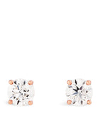 Harrods rose gold diamond stud earrings 0.25ct, UK version