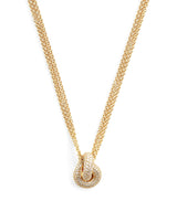 Harrods Engelbert Yellow Gold and Diamond Legacy Knot Necklace- Buy online at McGrocer