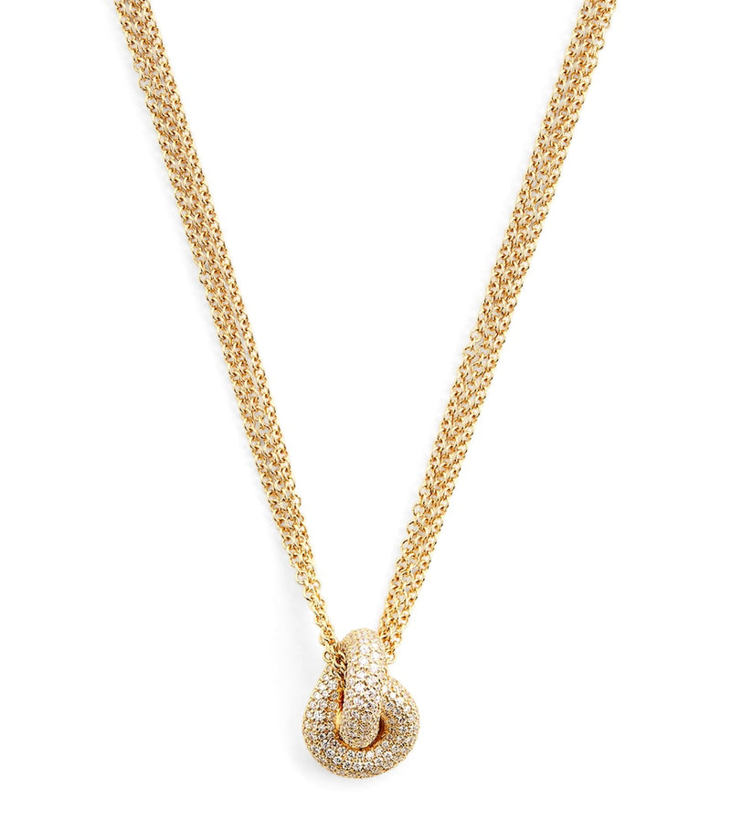 Engelbert Legacy Knot yellow gold diamond necklace (British brand)