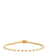 Harrods Suzanne Kalan Yellow Gold Diamond Bold Linear Tennis Bracelet- Buy online at McGrocer