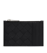 Harrods Bottega Veneta Leather Intrecciato Zipped Card Holder 7.5cm x 11.5cm- Buy online at McGrocer