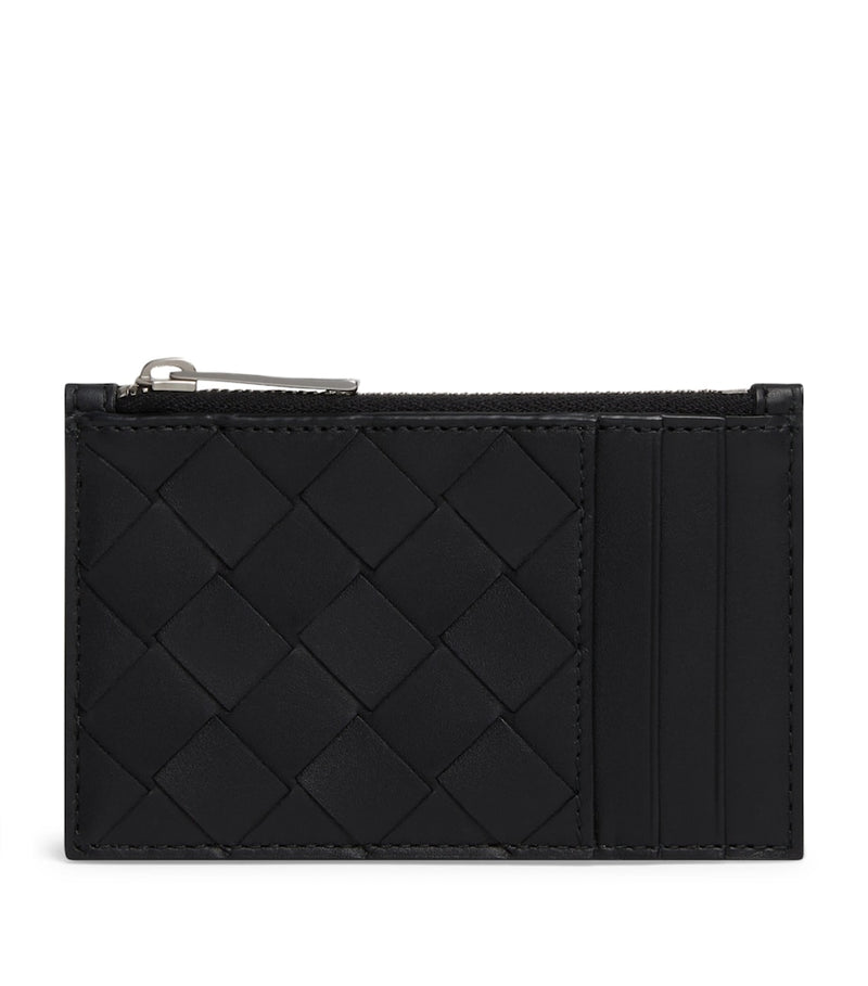 Bottega Veneta leather Intrecciato card holder, imported from the UK