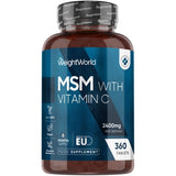 WeightWorld MSM supplement 2400mg vegan tablets, imported from the UK