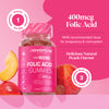 Novomins folic acid gummies peach 400µg 90 count - British product