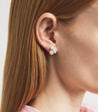 Sophie Bille Brahe Bisou single earring yellow gold pearls, imported from the UK