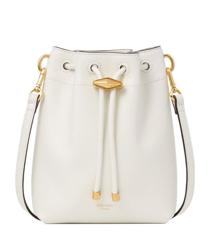 Jimmy Choo mini leather cinch bucket bag, UK version