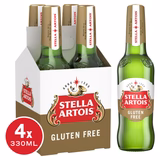 Stella Artois Gluten Free Premium Lager Beer Bottles 4x330ml