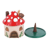 Something Different Resin Incense Holder Mushroom House 10.5cm (British brand)