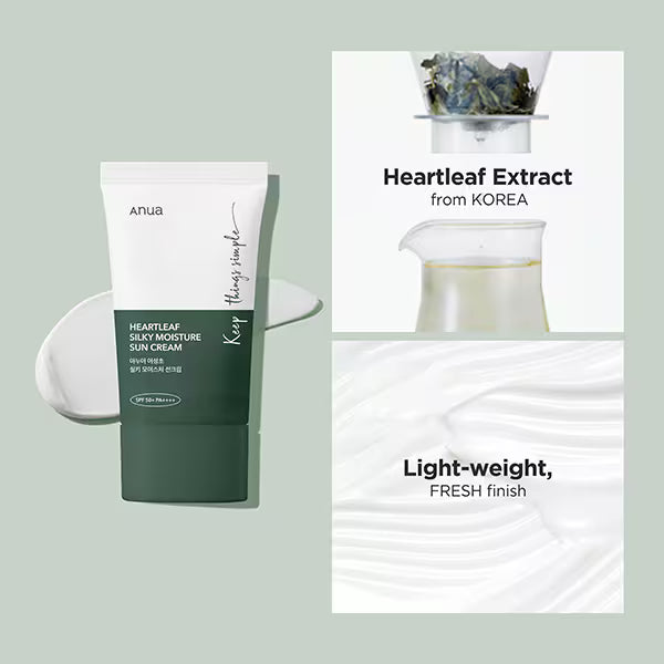 Anua Heartleaf Silky Sun Cream 50ml - British product