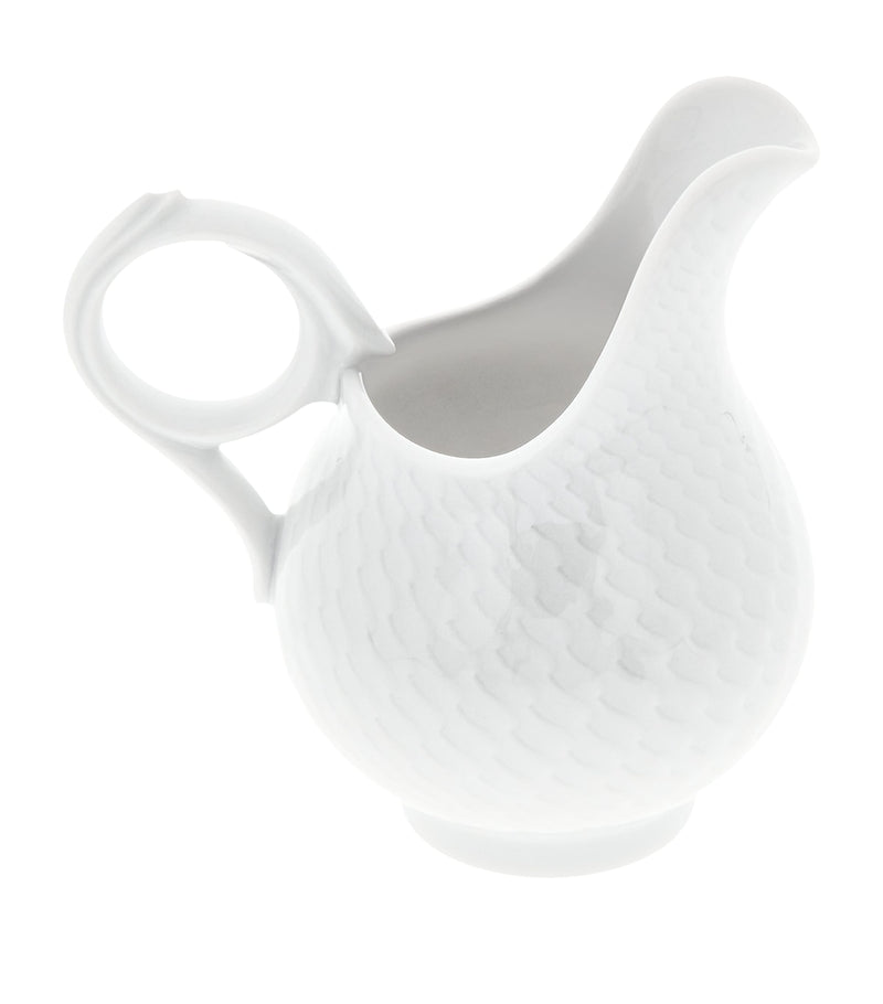 Meissen Waves Relief bisque porcelain creamer (British brand)