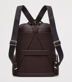 Aspinal of London pebbled leather reporter zipped backpack (British brand)