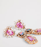 Suzanne Kalan drop earrings pink sapphire opal diamond (British brand)