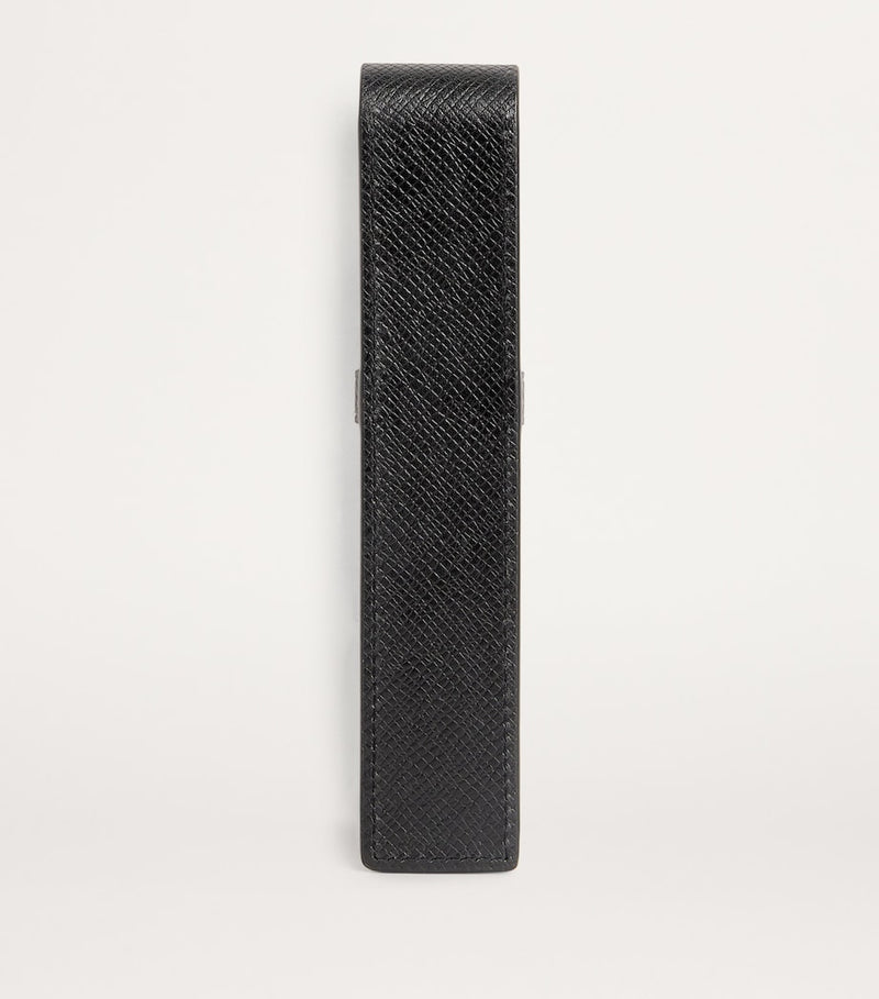 Harrods leather pen sleeve with engraved logo, UK version