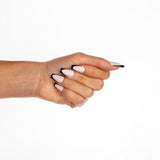 Invogue black french tip coffin nails 24 pieces (British brand)