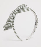 Il Gufo Stripe Bow headband, UK version