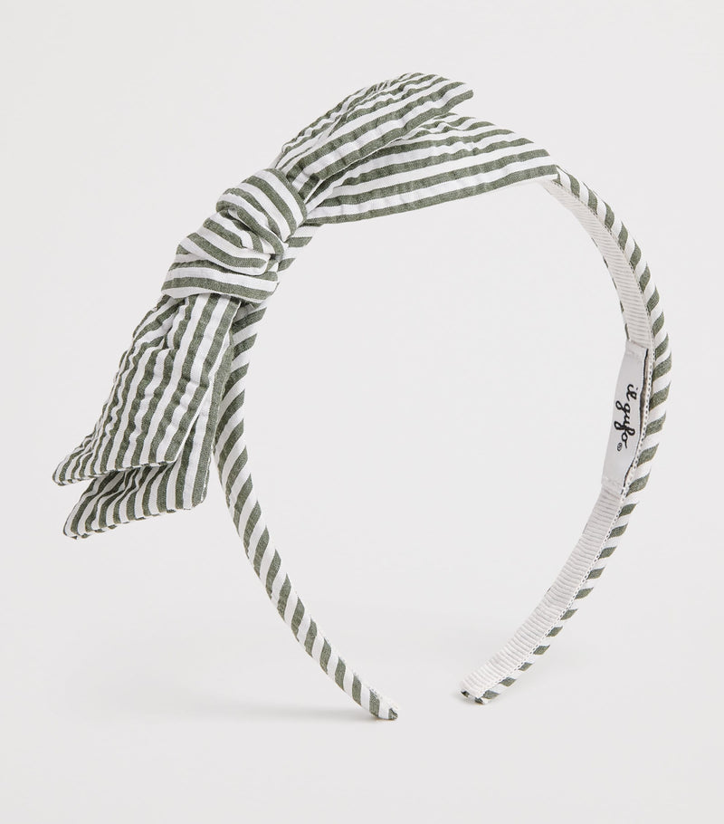 Il Gufo Stripe Bow headband, UK version