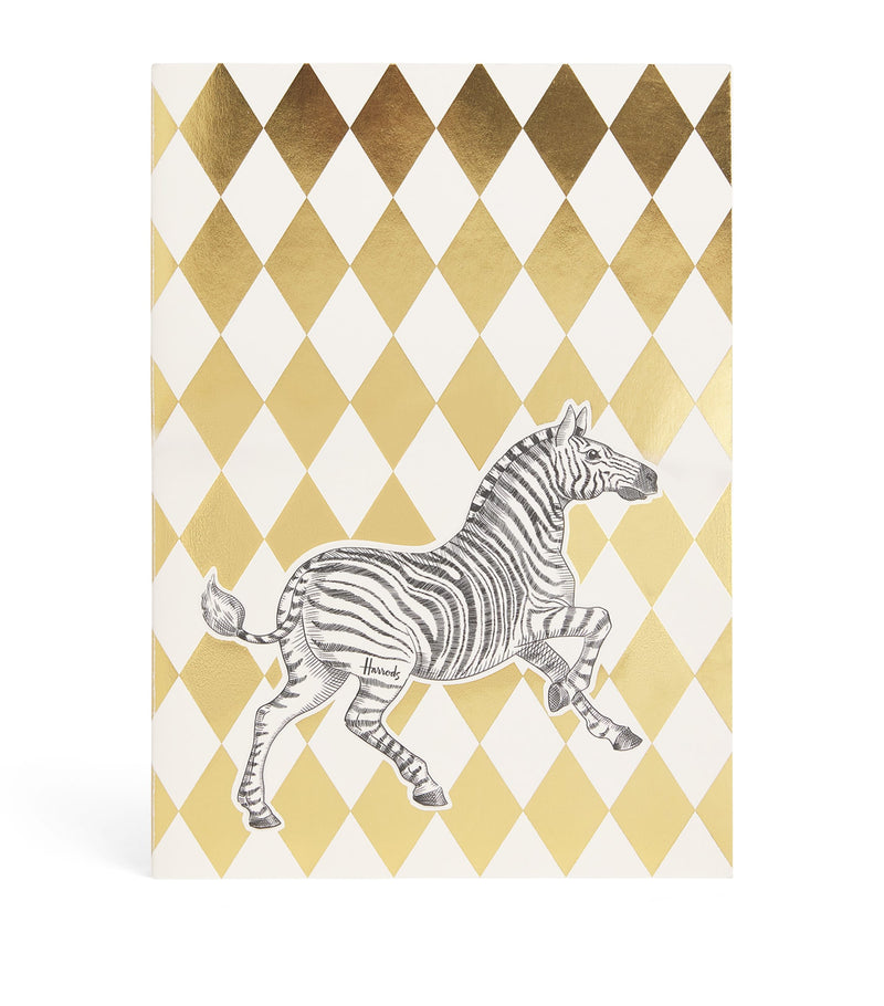 Harrods zebra notebook, UK version