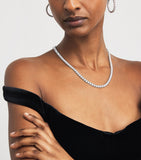 Harrods diamond tennis necklace 37.24ct white gold (British brand)