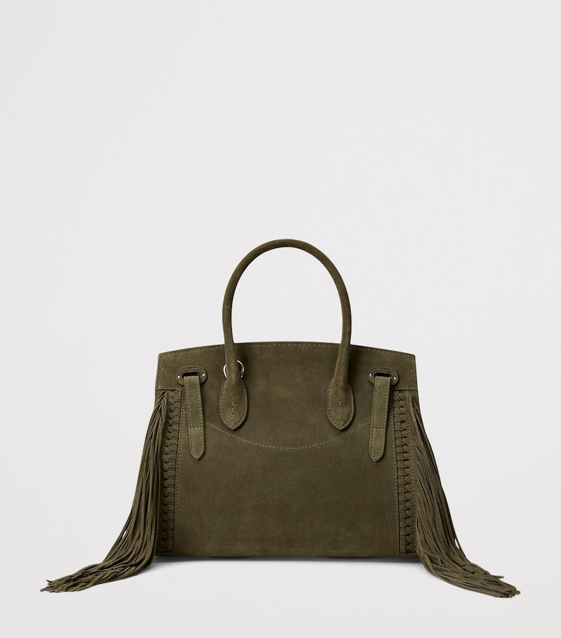 Ralph Lauren suede fringe Ricky 27 top-handle bag, UK version