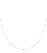 Harrods Astrid & Miyu White Gold and Emerald Charm Necklace- Buy online at McGrocer